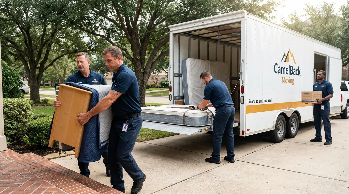 Crew loading residential truck for cross-state move from Greenville, KY
